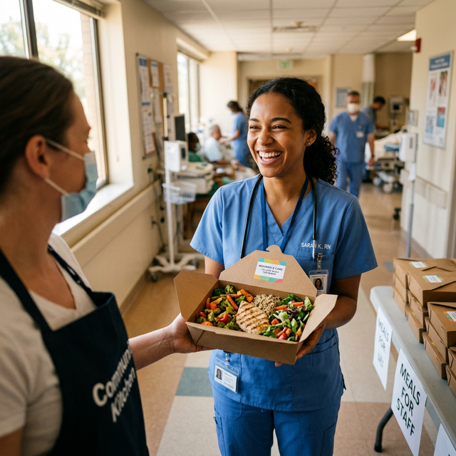 Delivering healthy meals to doctors